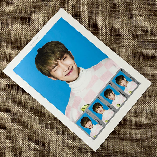 BTS RM [ The Wings Tour ] Official Postage Stamp Seal Postcard / New / Gift