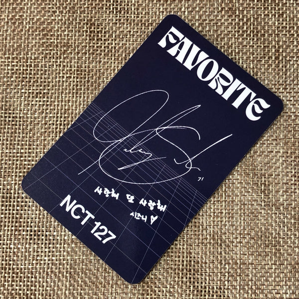 NCT 127 JOHNNY [FAVORITE] Official Photocard, Repackage KIHNO Poetic / Gift