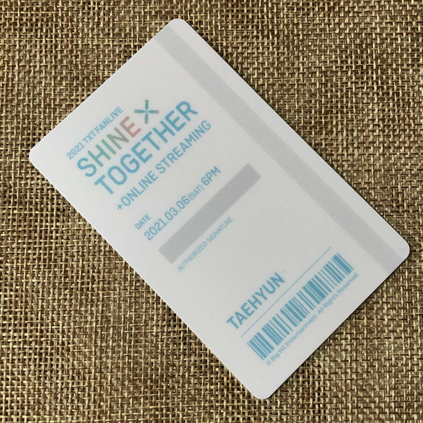 TXT TAEHYUN [ 2021 Shine Together Fanlive ] Official Card Ticket / New / Gift