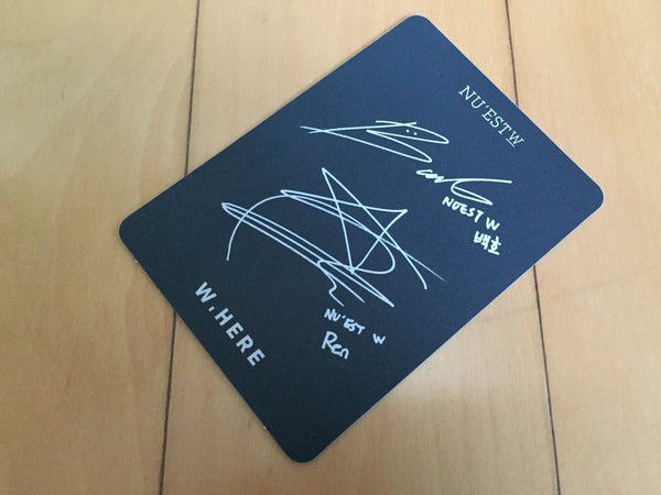 Nu'est [W.here] Official Photocard REN BAEKHO, Album W Still Life Portrait /+G