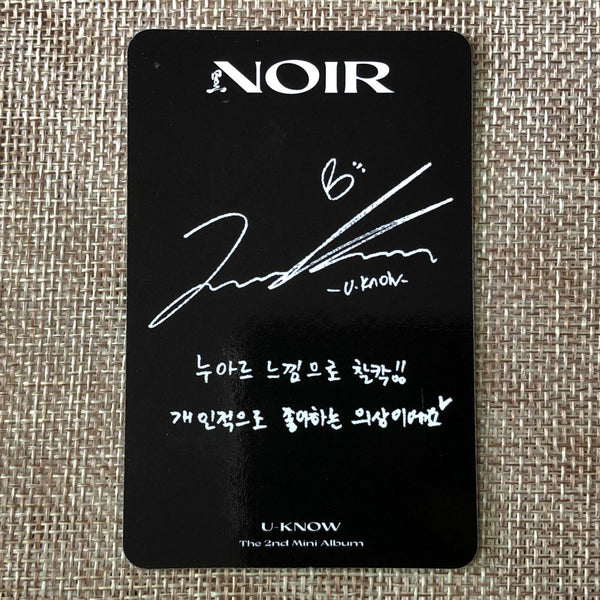 TVXQ U-KNOW YOONHO [ NOIR ] Official Photocard, Crank In Ver / New / Gift