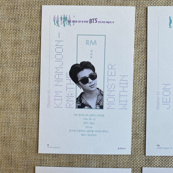 BTS [ICON OF K-POP Book] Special Postcard Set (8ea) Photocard / New, Rare / Gift