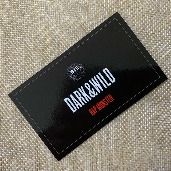 BTS RM RAP MONSTER [ Dark & Wild Official Photocard ] 1st Studio Album / NEW /+G