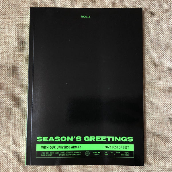 BTS GROUP [ 2022 Season's Greetings ] Official Diary / New / Gift