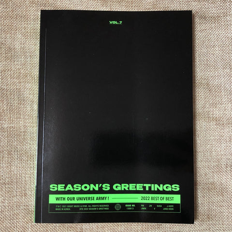 BTS GROUP [ 2022 Season's Greetings ] Official Diary / New / Gift
