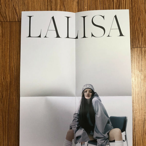 BLACKPINK LISA [ LALISA ] Official Poster, 1st Single Black Ver. / New / Gift