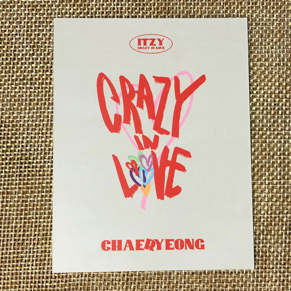 ITZY CHAERYEONG #2 [CRAZY IN LOVE] Official Polaroid Photocard, 1st Album / Gift