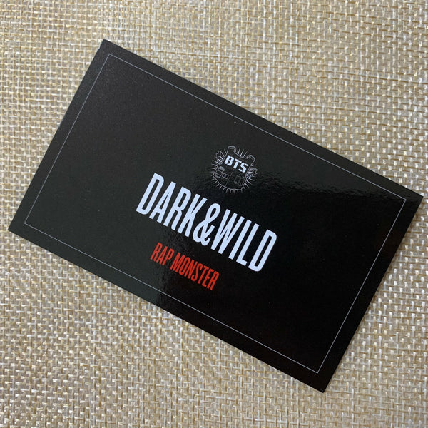 BTS RM RAP MONSTER [ Dark & Wild Official Photocard ] 1st Studio Album / NEW /+G
