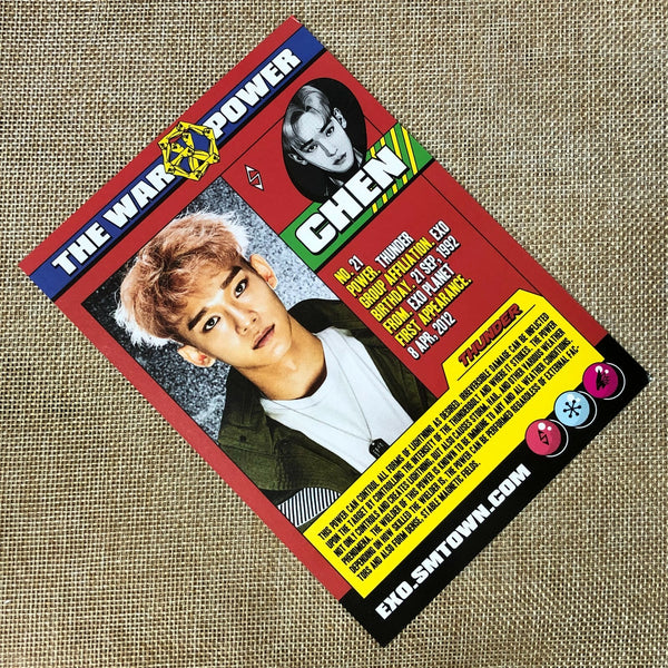 EXO CHEN #1 [THE WAR : The Power of Music] Official Postcard Photo / New / Gift