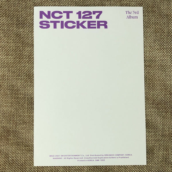 NCT 127 TAEYONG [ STICKER ] Official Postcard, SICKER Ver. / New / Gift