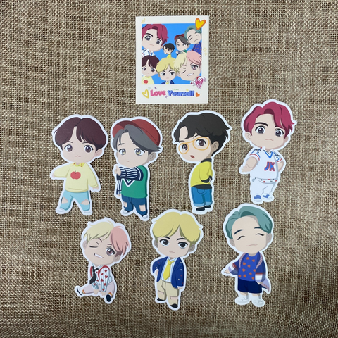 BTS BT21 Official Authentic Goods Deco Sticker, All member / New, Rare / Gift