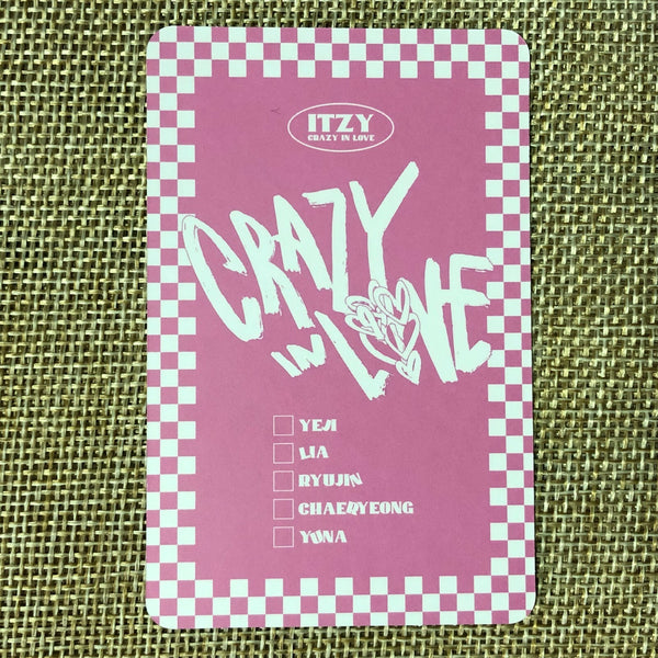 ITZY CHAERYEONG #3 [ CRAZY IN LOVE ] Official Photocard, 1st Album / New / Gift