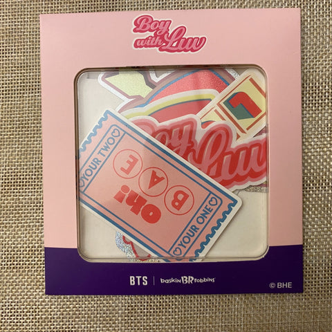 BTS GROUP [Baskin Robbins Promo] Official Limited Sticker Pack Set / New / Gift