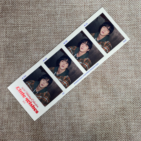 BTS JIN [ 2021 Holiday Little Wishes ] Official 4 cut photocard /New, Rare/Gift