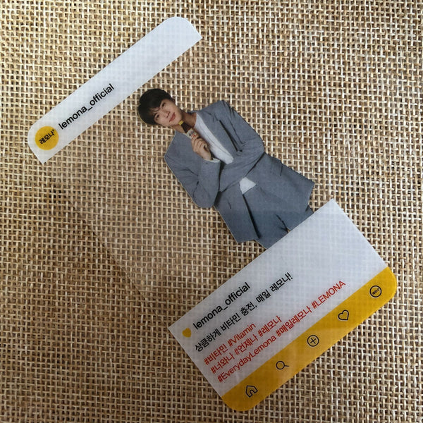 BTS JIN [ Lemona Vitamins ] Transparent Official Photocard / New, Rare / Gift