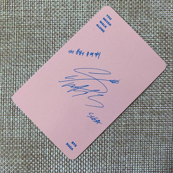 BTS SUGA [ YNWA You Never Walk Alone ] Official Photocard / New, Rare / Gift