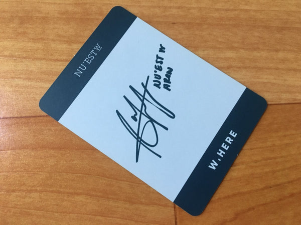 Nu'est ARON [ W.here ] Official Photocard, Album Portrait / New / Gift