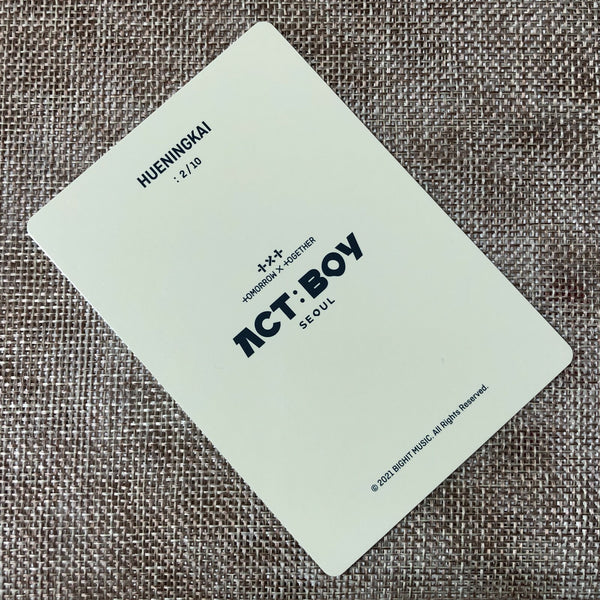 TXT HUENINGKAI 2/10 [ ACT : BOY SEOUL ] Official Mini Photocard / New / Gift