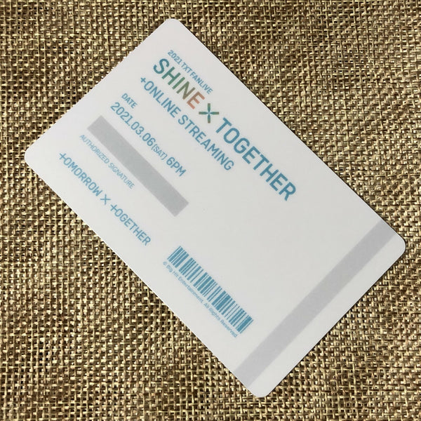 TXT GROUP [ 2021 Shine Together Fanlive ] Official Card Ticket / New / Gift