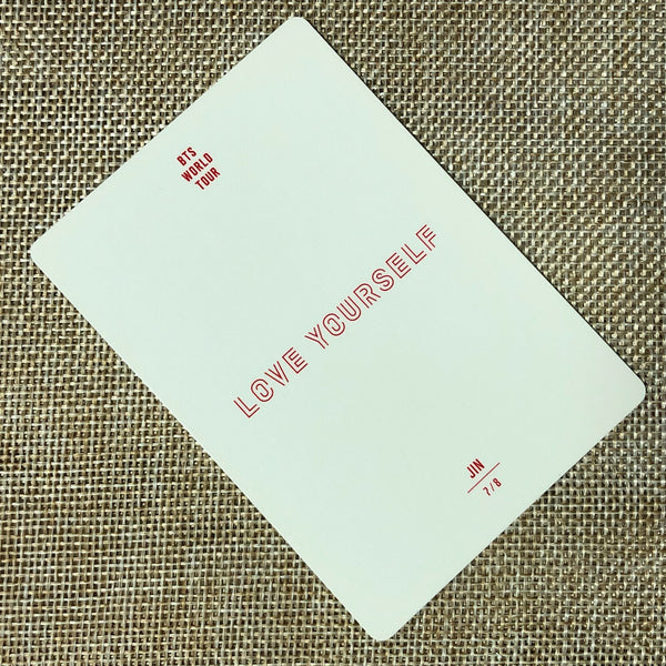 BTS JIN 7/8 [ Love Yourself World Tour ] Official Mini Photocard / New / Gift