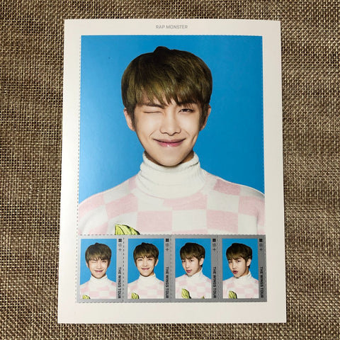 BTS RM [ The Wings Tour ] Official Postage Stamp Seal Postcard / New / Gift