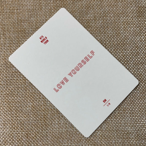BTS RM 1/8 [ Love Yourself World Tour ] Official Mini Photocard / New / Gift