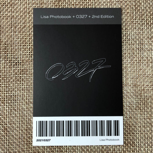 BLACKPINK LISA #1 [0327 Photobook 2nd Limited YGSelect] Official Photocard /+G
