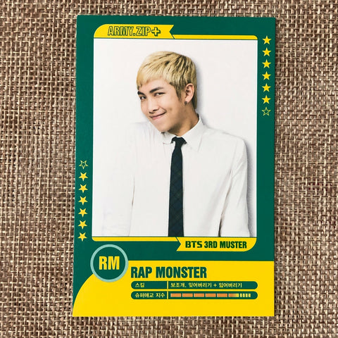 BTS RM 6/7 [ 3rd Muster ARMY.ZIP ] Official Player Card Photocard / New / Gift