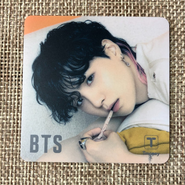 BTS SUGA [ 2021 CU T-Money ] Official Mini transparent Photocard / New / Gift