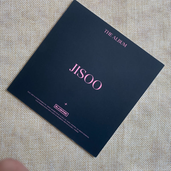 BLACKPINK JISOO [THE ALBUM] Official Square Photocard Postcard, 15cm / Gift