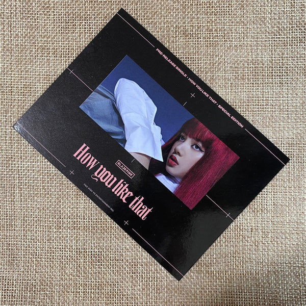 BLACKPINK LISA [ How you like that ] Official Postcard, Special Ed. / New / Gift