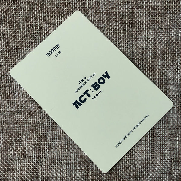 TXT SOOBIN 7/10 [ ACT : BOY SEOUL ] Official Mini Photocard / New / Gift