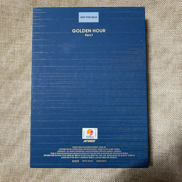 ATEEZ All Member Signed Promo Album [Golden Hour Part. 1] Message Full Set /+G
