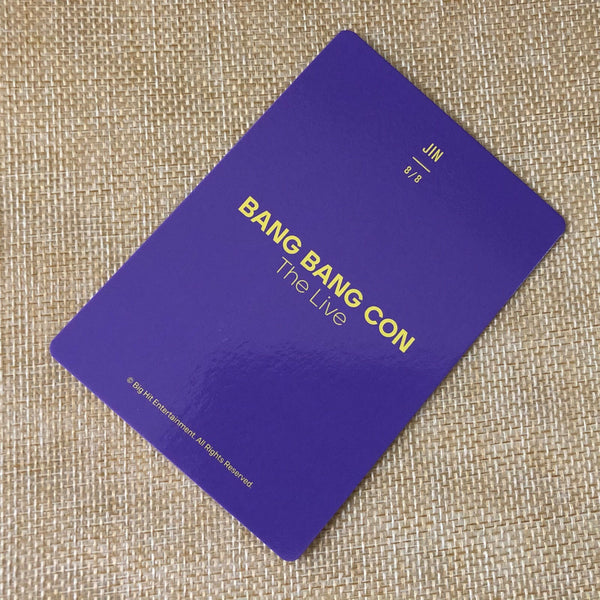 BTS JIN 8/8 [ BANG BANG CON The Live ] Official Mini Photocard / New / Gift