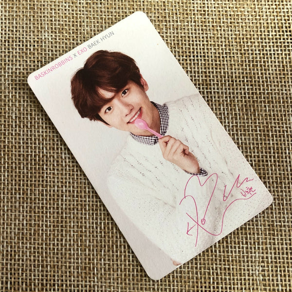 EXO BAEKHYUN [ Baskin Robbins ] Official Photocard, EXO-K / New / Gift