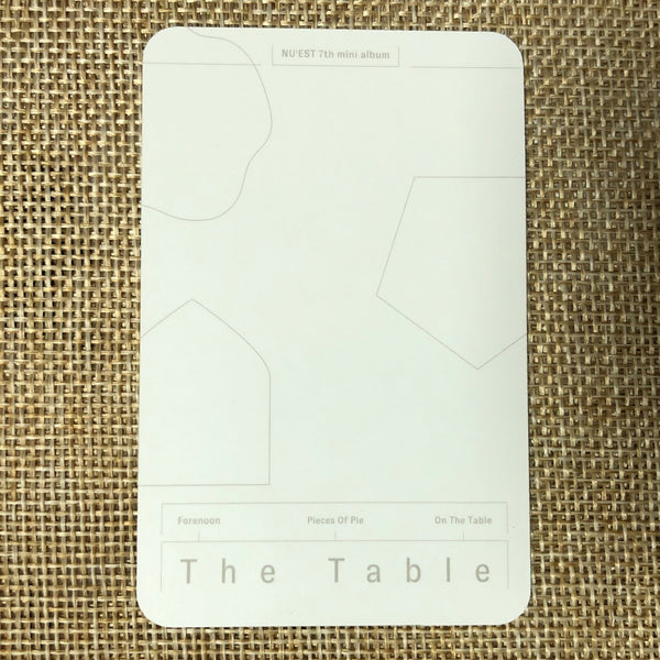 Nu'est REN #3 [ The Table ] Official Photocard, 7th Mini Album / New / Gift