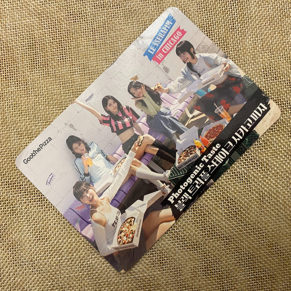 LE SSERAFIM GROUP [ Goobne Chicago Pizza ] Official Photocard / New, Rare / Gift
