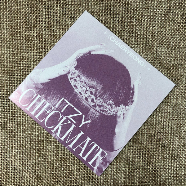ITZY CHAERYEONG [ CHECKMATE ] Official Special Card Photocard / New / Gift
