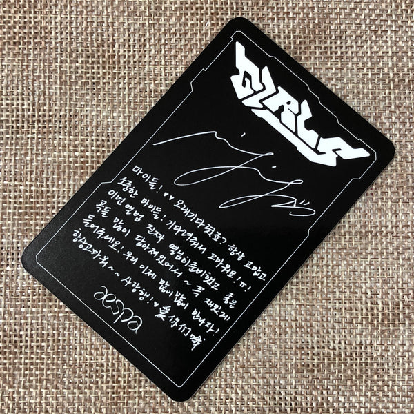 AESPA NINGNING [ Girls ] Official Photocard, Digipack Ver. / New / Gift