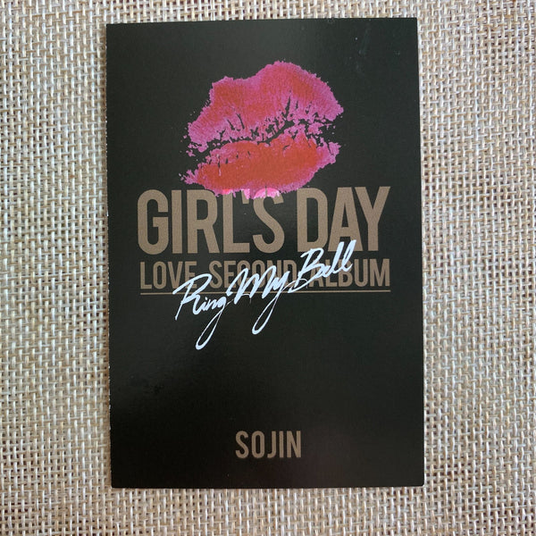 Girl's Day SOJIN [Ring My Bell] Signed Album / Autographed / CD+Photobook+PC-2 /