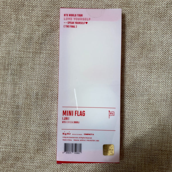 BTS JIN [ Love Speak Yourself World Tour Final ] Official Mini Flag / New / Gift