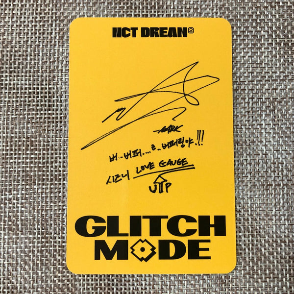 NCT DREAM MARK [ GLITCH MODE ] Official Photocard, Scratch / New / Gift