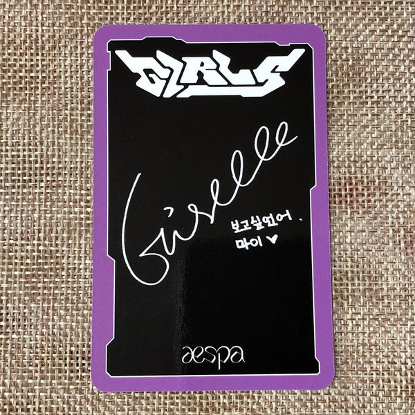AESPA GISELLE [ Girls ] Official Photocard, Real World Ver / New / Gift