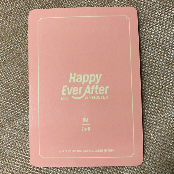 BTS RM 7/8 [ 4th Muster Happy Ever After ] Official Mini Photocard / New / Gift