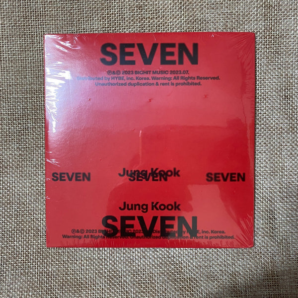 BTS JUNGKOOK [ Seven feat. Latto ] Official Single CD / New (Sealed) / Gift