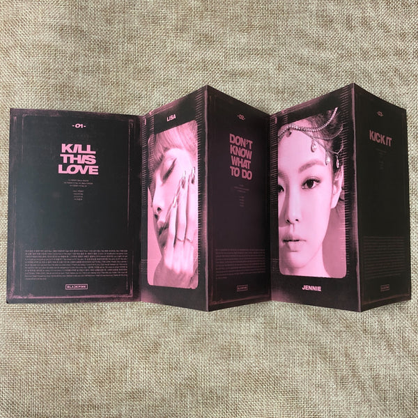 BLACKPINK GROUP #2 [Kill This Love] Official Accordion Lyrics Book / New / Gift
