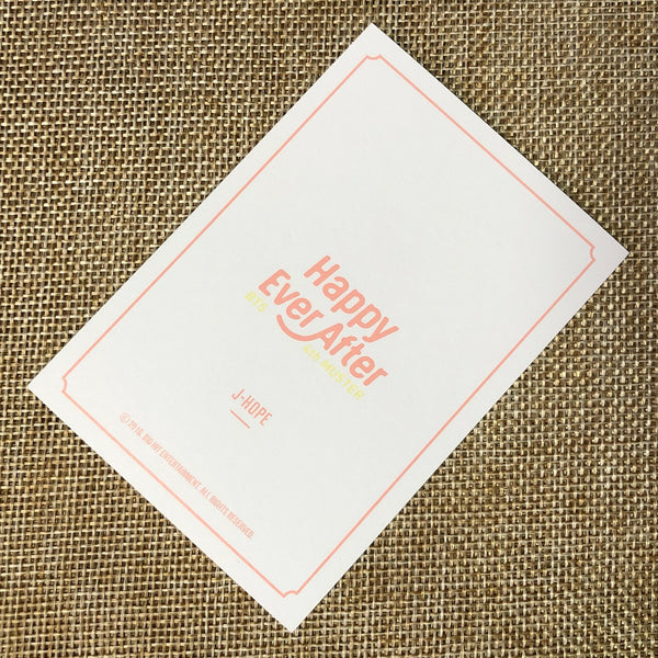 BTS J-HOPE [4th Muster Happy Ever After] Official Binder Photocard / New / Gift