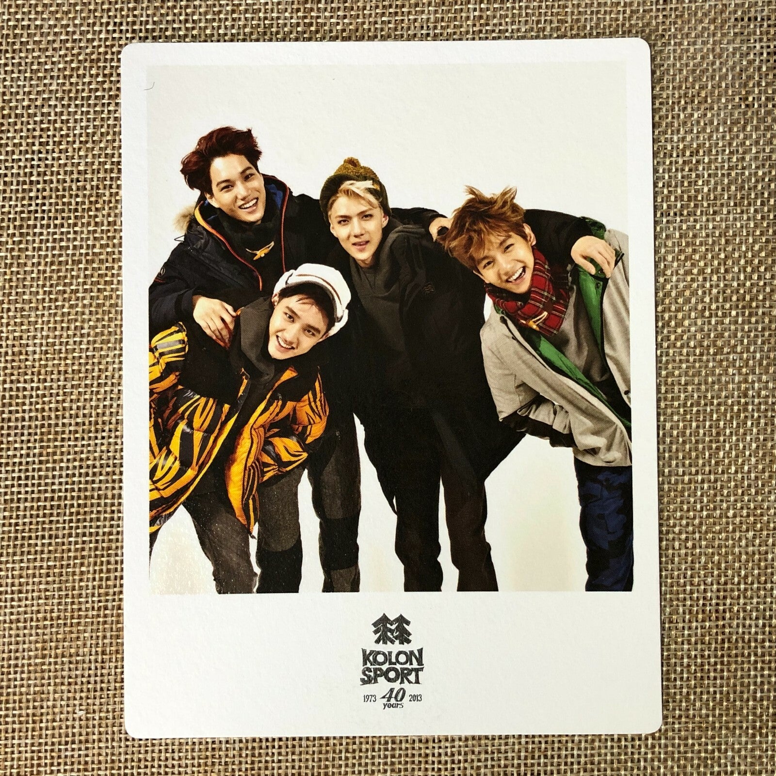 EXO GROUP #1 [ KOLON Sport ] Official Polaroid Photocard, EXO K M / New / Gift