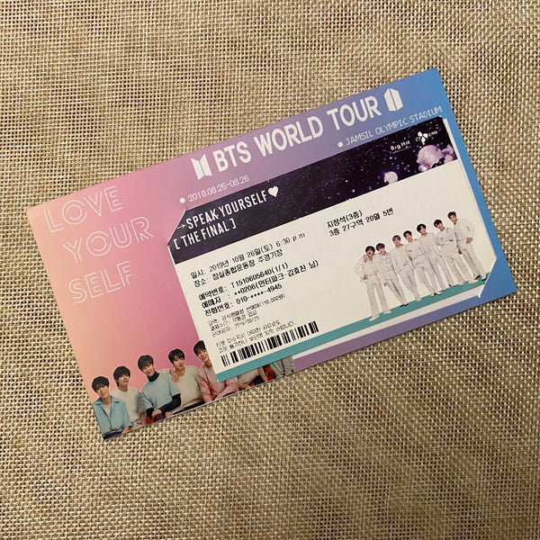BTS 2019 #3 [ World Tour The Final ] Official Concert Ticket / Mint, Rare / Gift