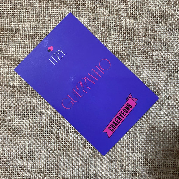 ITZY CHAERYEONG [ Guess Who ] Official Photocard, Withdrama POB / New / Gift